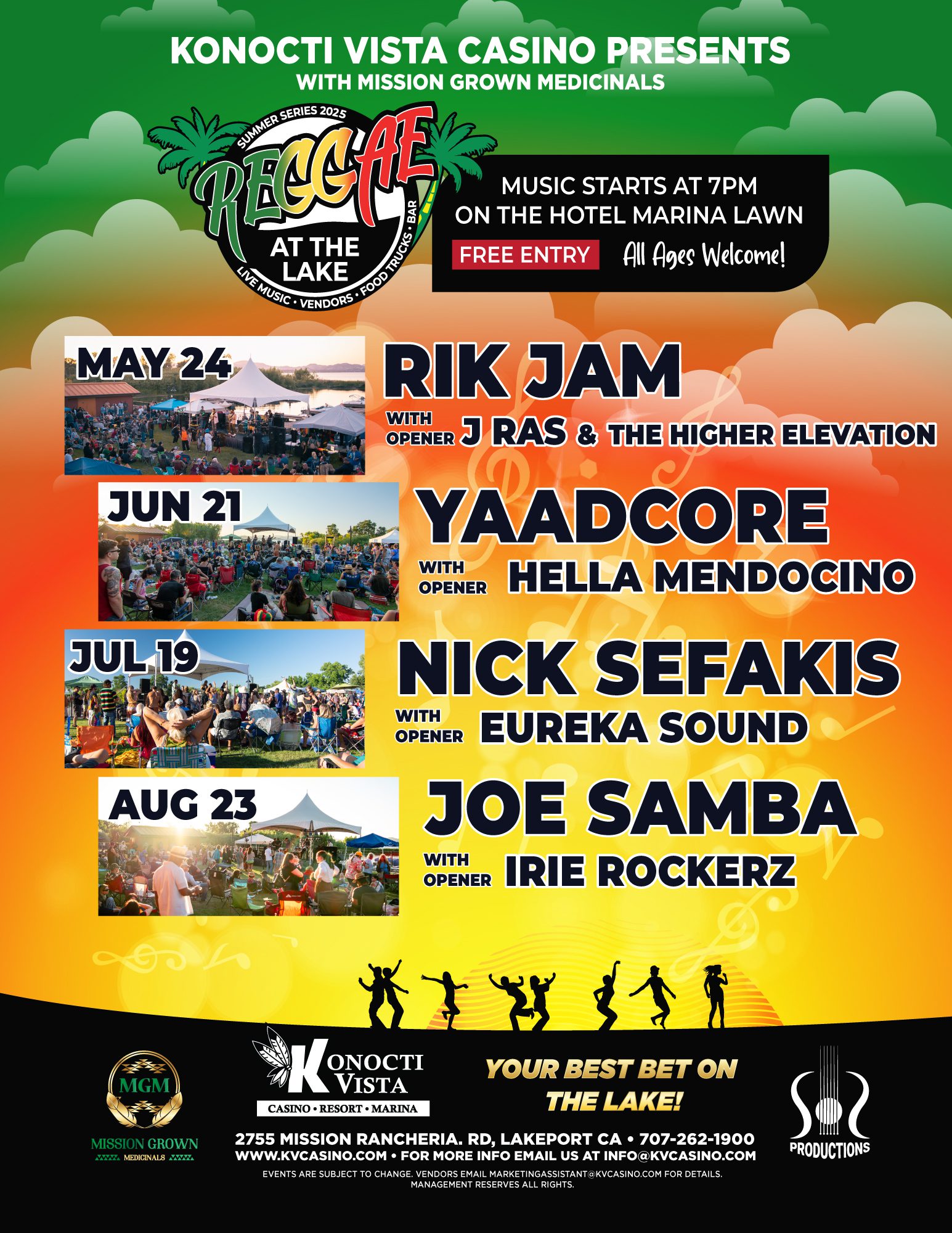 2025 Reggae at the Lake Music Full Lineup (Flyer)