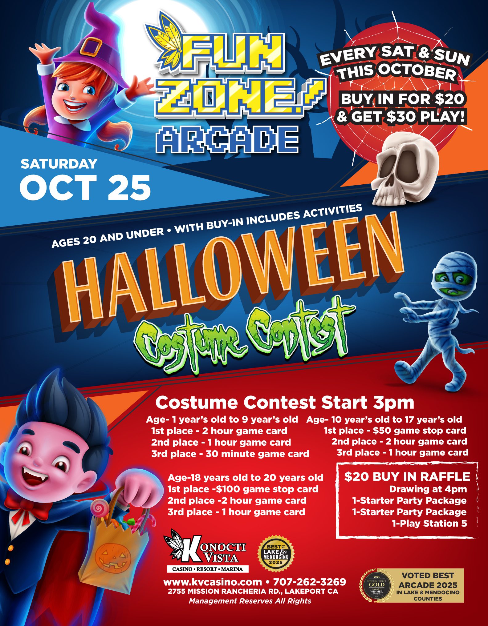 10.25.25 Fun Zone Arcade Costume Contest (Flyer)