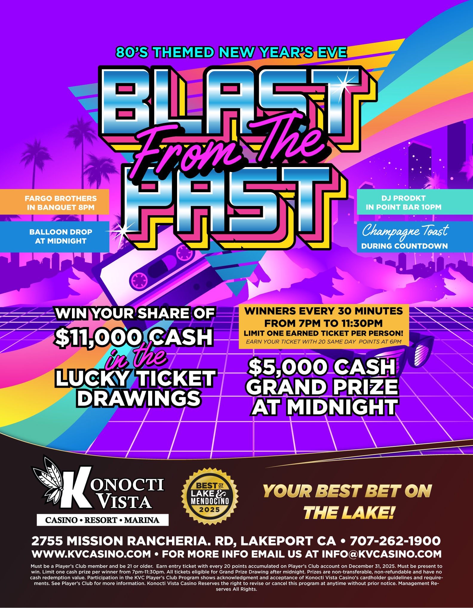12.31.25 Blast from the Past NYE Lucky Ticket Drawings NYE (POSTER)